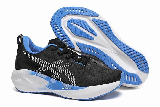 Cheap Asics Novablast Men's Running Shoes Black Blue White-7